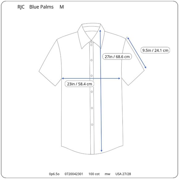 RJC Vintage 1990's Hawaiian Blue Shirt M - Picture 10 of 10